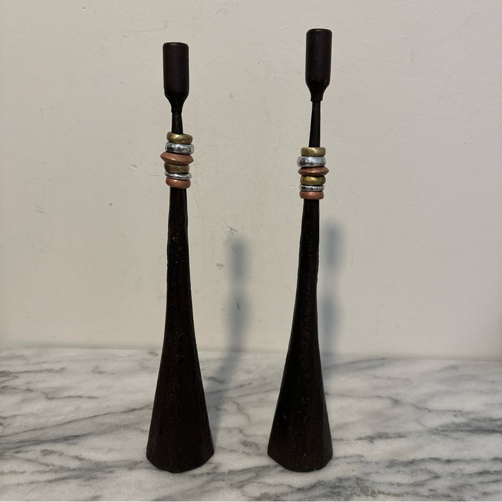 Luis Marques Handmade Modern
Minimalist Style Iron W/ Metal
Rings Candlestick - Picture 2 of 16